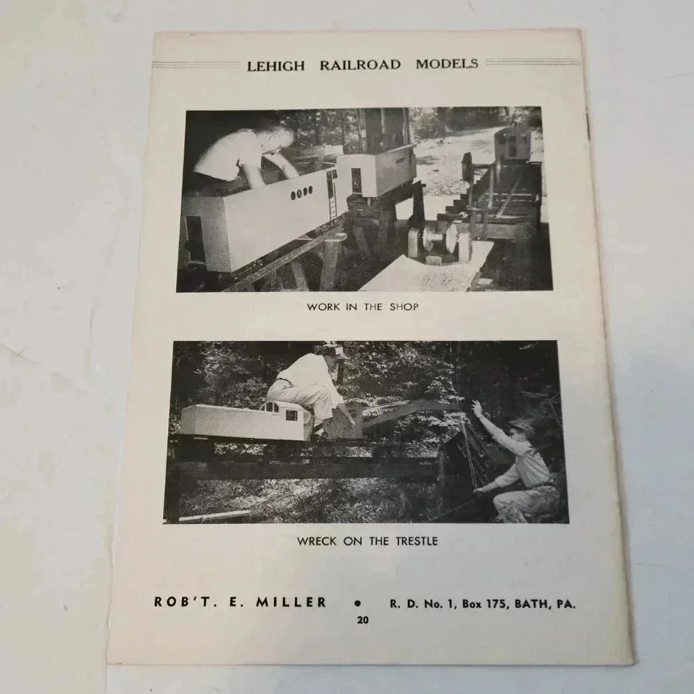 1957 Miller Backyard Railroad Models Brochure 1 1/2